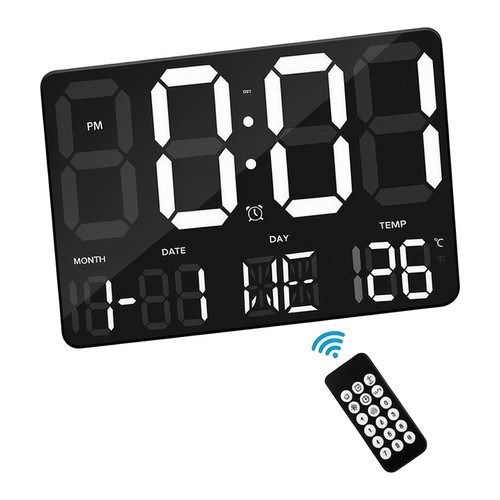 Led digital clock with remote - with,